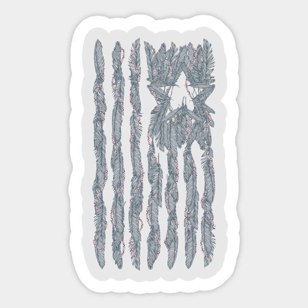 America Feather Flag Sticker by Sitchko